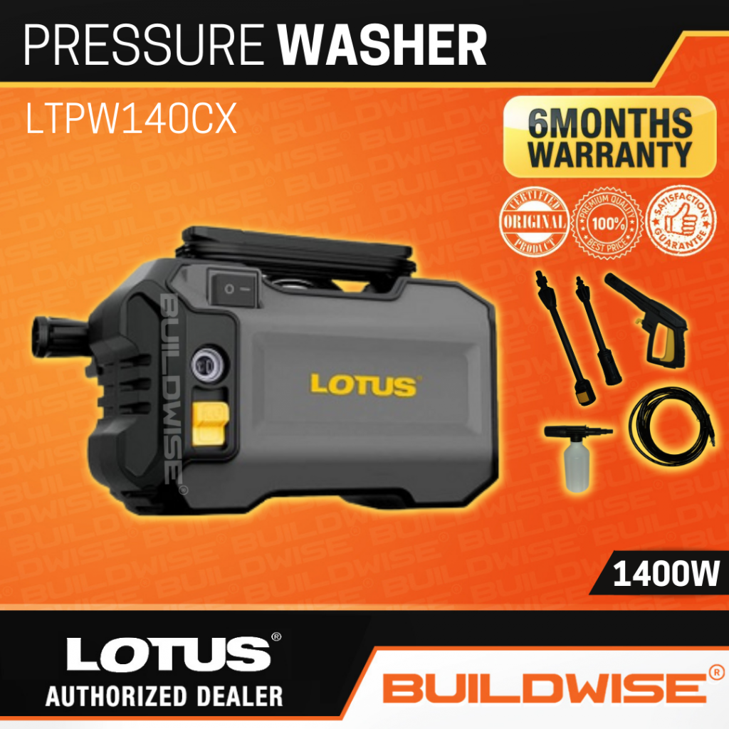 LOTUS PORTABLE PRESSURE WASHER 1400W LTPW140CX | Buildwise