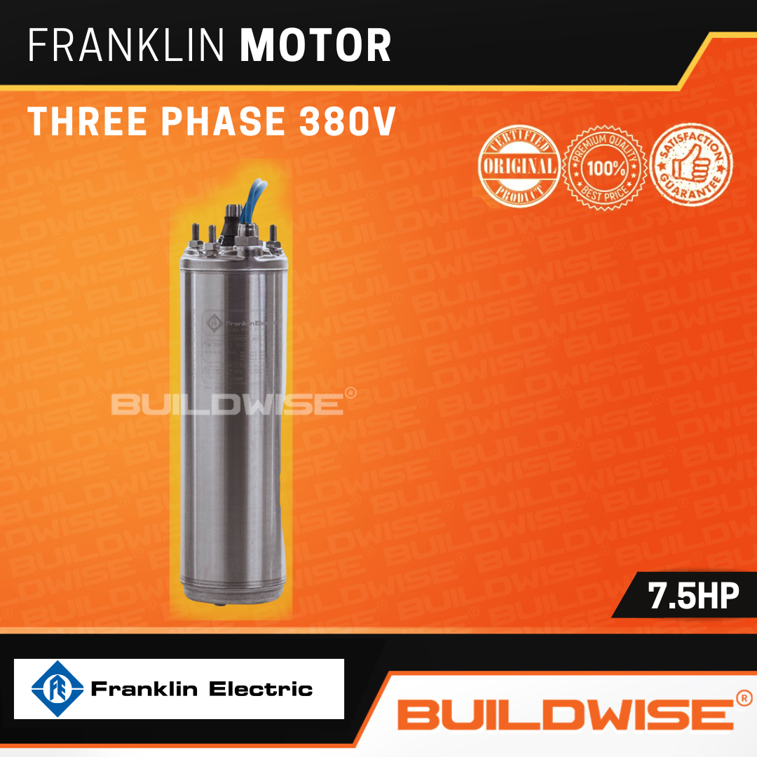 FRANKLIN MOTOR 7.5HP THREE PHASE WATER WELL 5.5KW 380V 60/50HZ | Buildwise