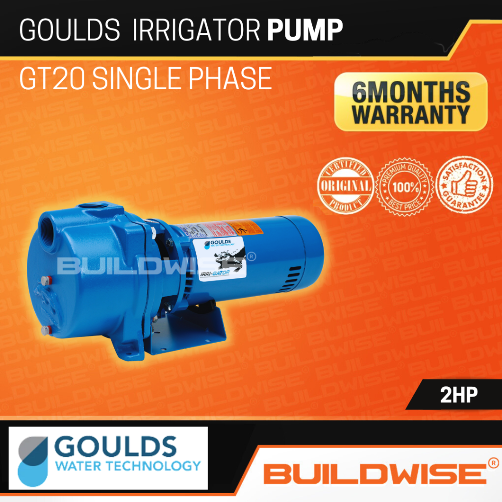 GOULDS IRRIGATOR PUMP GT20 2HP SINGLE PHASE | Buildwise