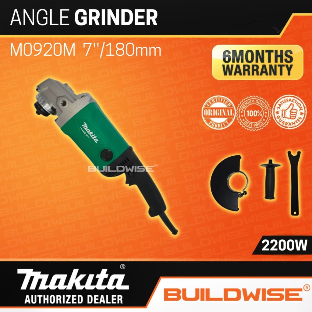 MAKITA ANGLE GRINDER 7 180MM 2200W MT SERIES M0920M Buildwise